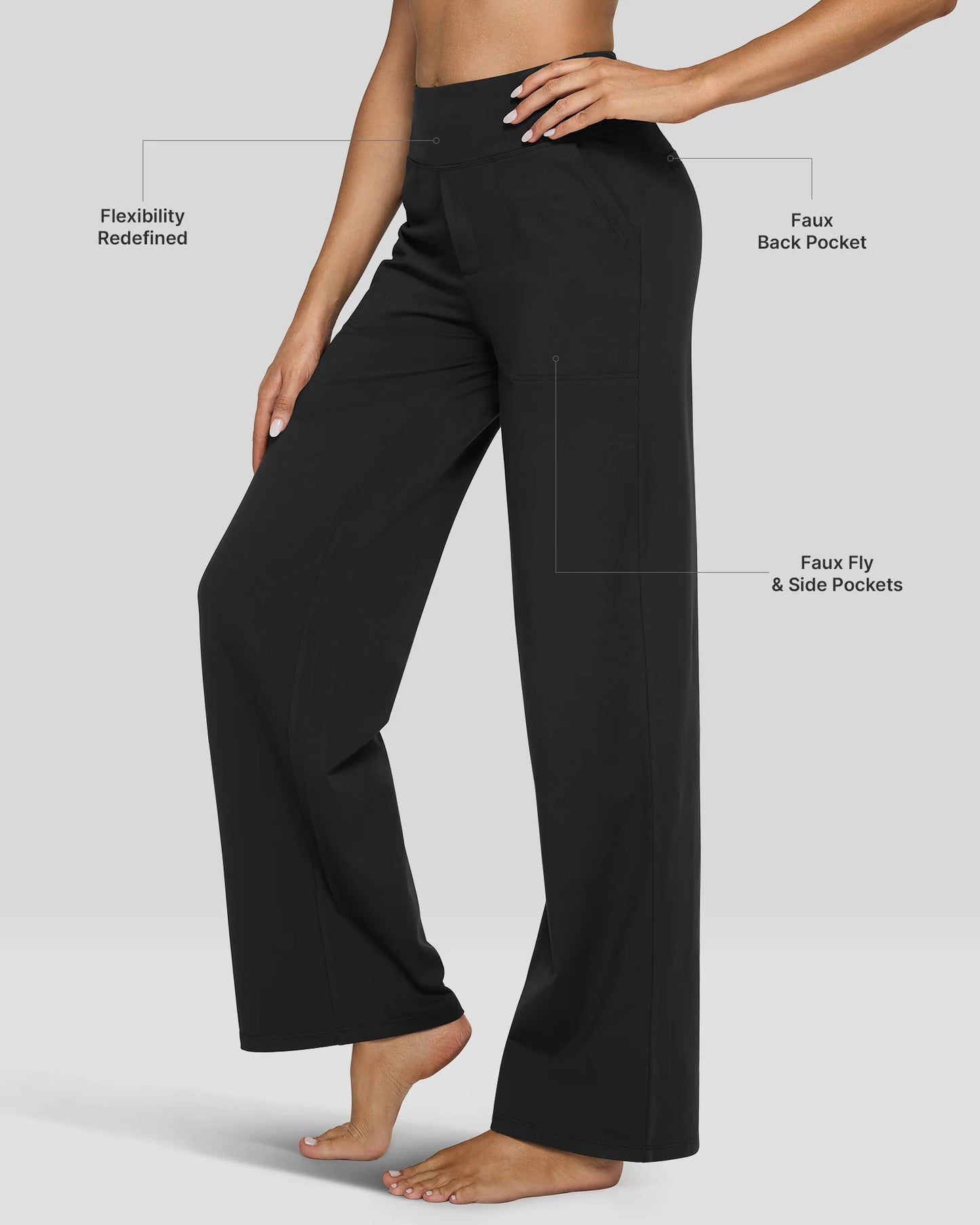 Pantalon Business Casual Taille Haute – Élégance et Confort Réunis