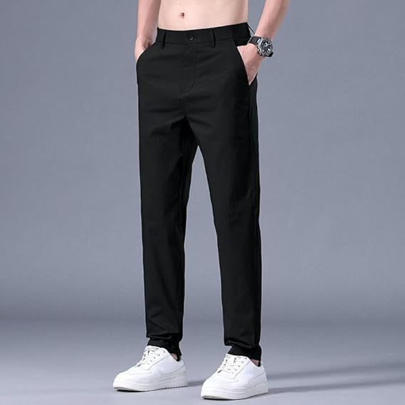 Pantalon Homme Ice Silk Slim – Élégance & Polyvalence au Quotidien