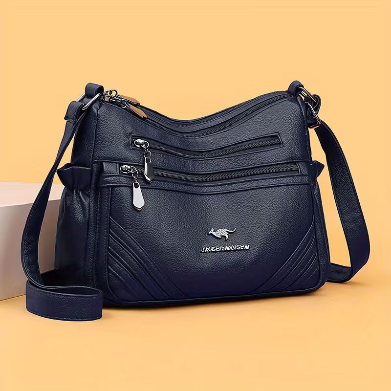 👜 Sac Bandoulière Femme “Kangaroo” – Grande Capacité & Multi-Compartiments