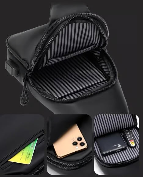 Sac Poitrine Homme Outdoor – Grande Capacité & Style Tendance