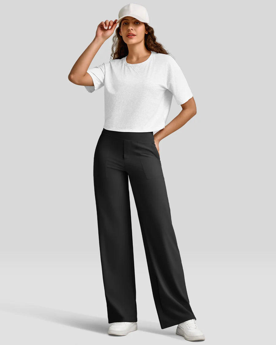Pantalon Business Casual Taille Haute – Élégance et Confort Réunis