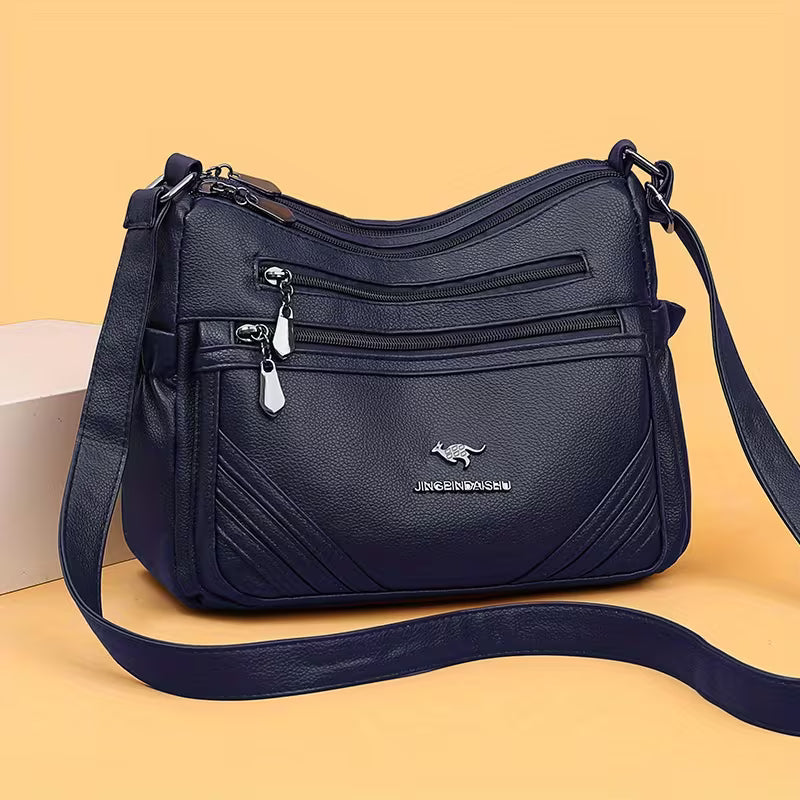 👜 Sac Bandoulière Femme “Kangaroo” – Grande Capacité & Multi-Compartiments