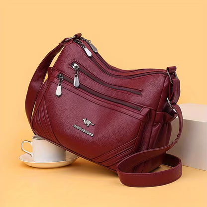 👜 Sac Bandoulière Femme “Kangaroo” – Grande Capacité & Multi-Compartiments