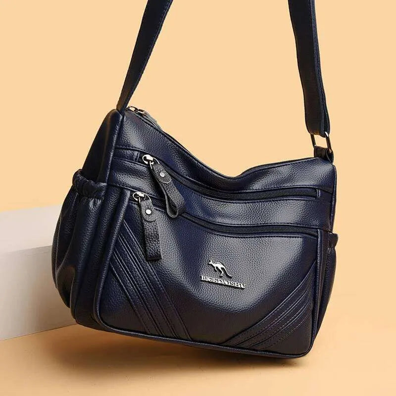 👜 Sac Bandoulière Femme “Kangaroo” – Grande Capacité & Multi-Compartiments